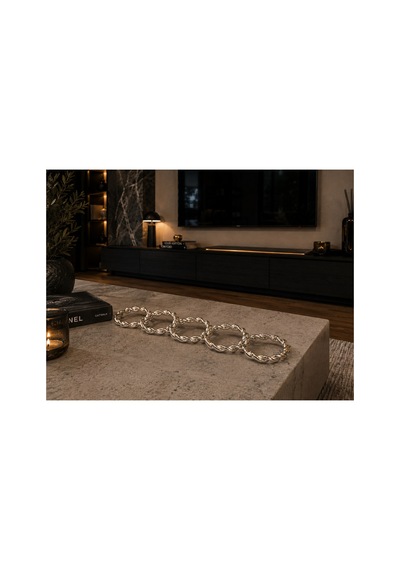Sleep Nova Silver Metal Zincir Halka Dekoratif Obje