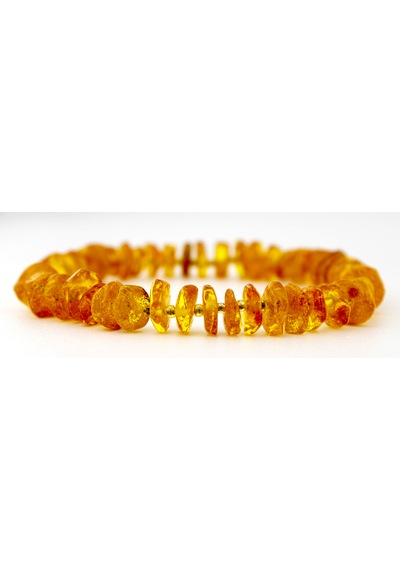 Kehribar Bileklik Amorf Tasarım Ambergold Blk23-98 Çok Renkli