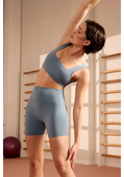 Penti LYCRA Mavi Cream Hafif Destek Kare Yaka Çıkarılabilir Pedli Spor Sütyeni