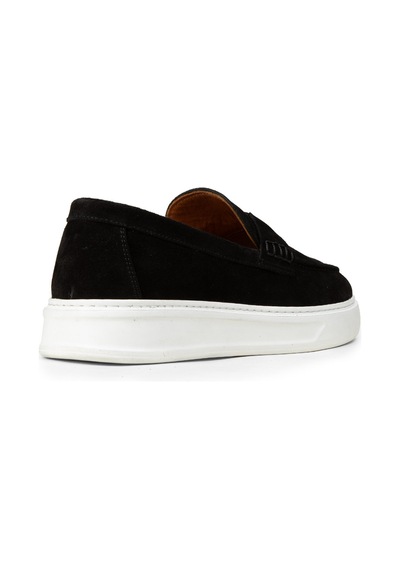 Deery Erkek Hakiki Süet Siyah Loafer Ayakkabı - 02043msyhp02