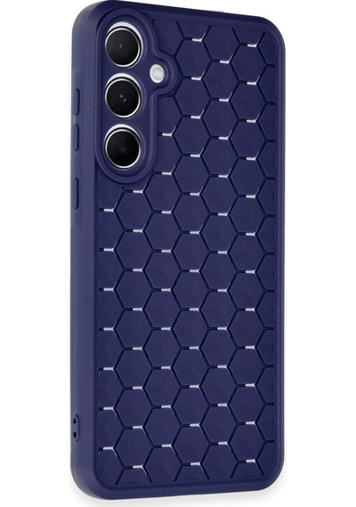 Samsung Uyumlu Galaxy A25 5g Kılıf Petek Silikon Kapak Lacivert