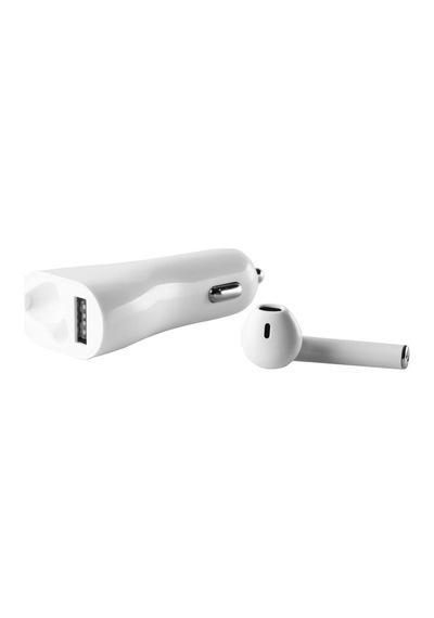 Mf Product Jettpower 0180 Araç Şarjı & Mono Bluetooth Kulaklık Beyaz