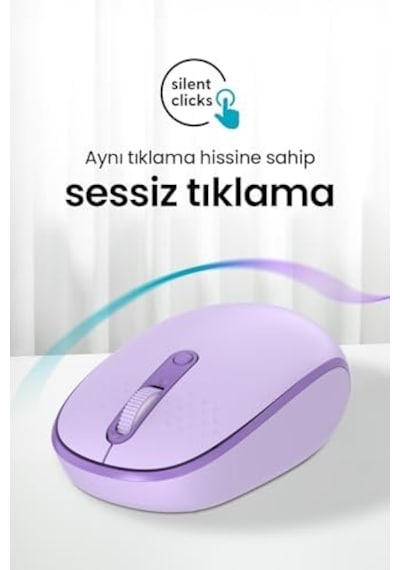 Daxi Mx400 Prime Pro Sessiz Kablosuz Mouse Bluetooth Ve 2.4ghz Wireless Bağlantı - Ayarlanabilir Dpı Lila