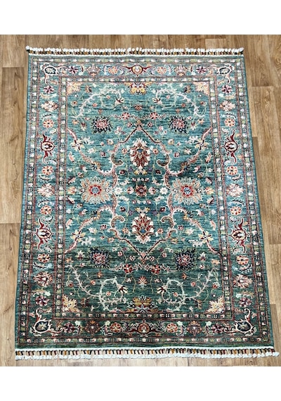 El Dokuma Afgan Halısı Yeşil
