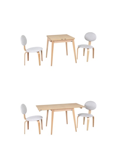 Vilinze Ege Sandalye Avanos Ahşap Mdf Mutfak Masası Takımı - 70x140 Cm Lodos