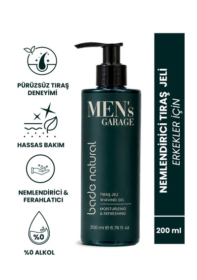 Bade Natural Men's Garage Tıraş Jeli 200 Ml
