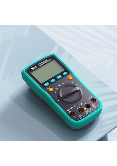Rf4 Rf-17n El Dijital Multimetre Lcd Arka Işık Ac / Dc Ampermetre Voltmetre Ohm Gerilim Test Cihazı Ölçer Pilsiz