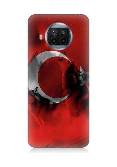 Xiaomi Mi 10t Lite Uyumlu Türk Bayrağı Ve Kurt Desenli Silikon Kılıf