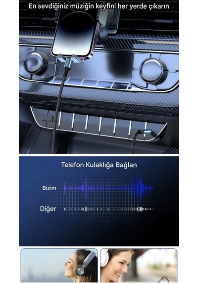 Riksoin 3-metre Type-c To 3.5mm Aux Kablo Hi-fi Ses Teknolojisi Ce Sertifikalı Hasır Örgülü Sağlam Ses Kablosu Telefon/araba/tablet - Riksoin 3-metre Type-c To 3.5mm Aux Kablo Hi-fi Ses Teknolojisi Ce Sertifikalı Hasır Örgülü Sağlam Ses Kablosu Telefon/araba/tablet -