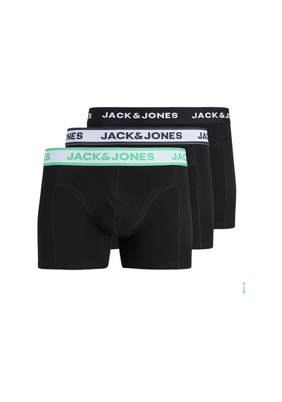 Jack & Jones Erkek 3'lü Boxer 12295164-b Siyah