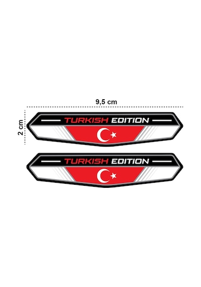 3D Motosiklet Çıkartma Etiket Sticker Turkish Edition