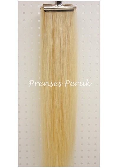 Gerçek Saç 60 Cm Platin Çıt Çıt