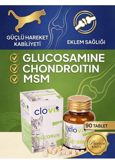 Clovit Cat Glucorun Glukozamin kalça, eklem, iskelet destekleyic