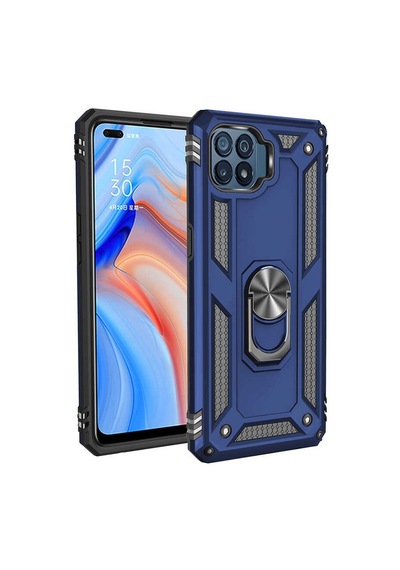 Rba Aksesuar Reno 4 Lite Kılıf Rba Vega Kapak - Mavi Mavi