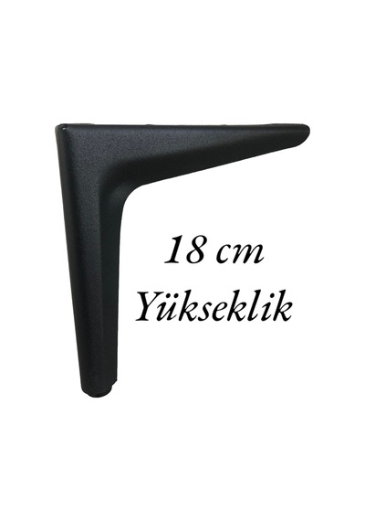Yaren Home Dizayn Metal Koltuk, Kanepe, Dolap, Berjer, Tv Ünitesi Ayağı 18 Cm Siyah Model4