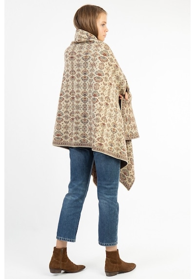 Uludağ Triko Kadın Çiçekli Kilim Desen Şal (500112958)