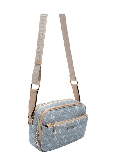Silver & Polo Silver Polo Mavi - Ten Monogram Kadın Çapraz Çanta Sp1162