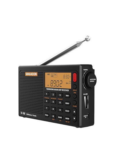 Sıhuadon R-108 Radyo Fm Stereo Dijital Taşınabilir Radyo Am Sw Hava Radyo Alıcısı