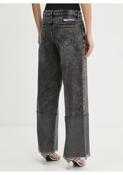 Karl Lagerfeld Jeans Antrasit Kadın %100 Pamuk Denim Pantolon A1w10039