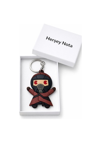 Mortal Kombat Kırmızı Siyah Ninja Figür Silikon Anahtarlık Unisex