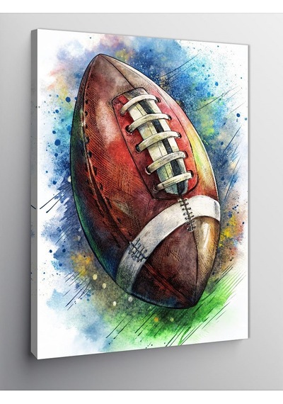 Kanvas Tablo Amerikan Futbol Topu 50cmx70cm