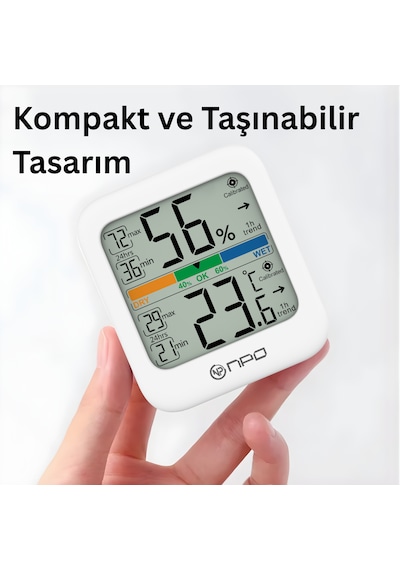 Npo Npt33ab Dijital İç Mekan Termometresi, Beyaz