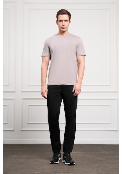 Erkek Açık Gri Basic Bisiklet Yaka Dynamic Fit Pamuk T-shirt 25yc018004103 Açık Gri Açik Gri