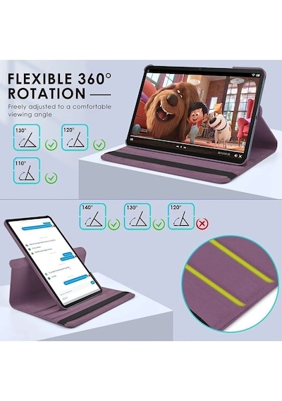 Xiaomi Redmi Pad Se 11 Inç Tablet Uyumlu Uyku Modlu 360 Döner Pu Deri Kılıf Seti Kılıf