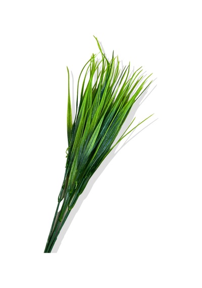 Cihan Çiçekçilik Yapay Yeşil Saz Demeti 25 Cm Beyaz- Yeşil
