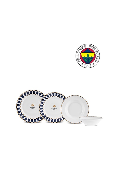Karaca X Fenerbahçe Forever Bone 24 Parça 6 Kişilik Yemek Takımı Mavi