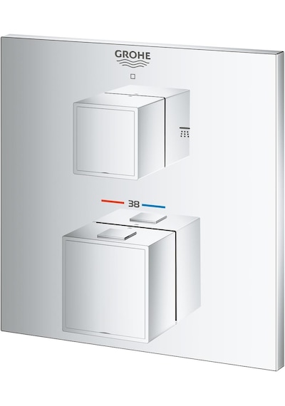 Grohe Grohtherm Cube Termostatik Banyo Duş Bataryası 2 Çıkışlı Di Krom