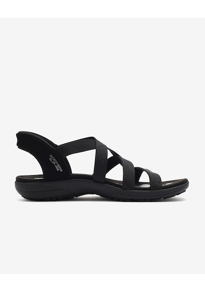 Skechers Reggae Slım - Stretch Flex Kadın Siyah Sandalet 163460 Bbk Siyah
