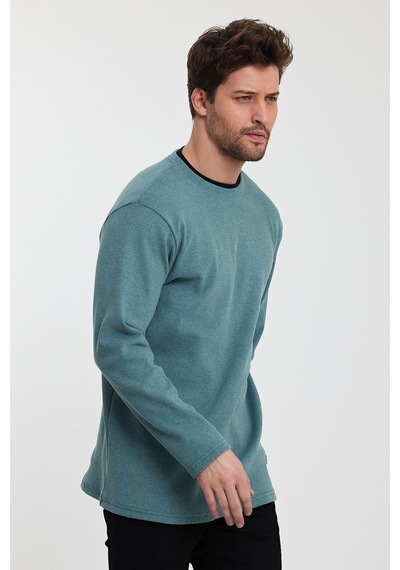 Alexandergardı Bisiklet Yaka Garnili Sweatshirt E22-72300 001