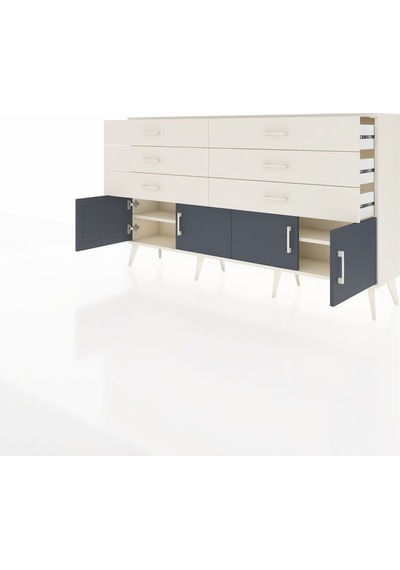 Arges Konsol 2 Raflı 6 Çekmeceli 4 Kapaklı 176x30x99 Aytaşı-antra Aytaşı-antrasit/aytaşı Arges Konsol 2 Raflı 6 Çekmeceli 4 Kapaklı 176x30x99 Aytaşı-antra Aytaşı-antrasit/aytaşı
