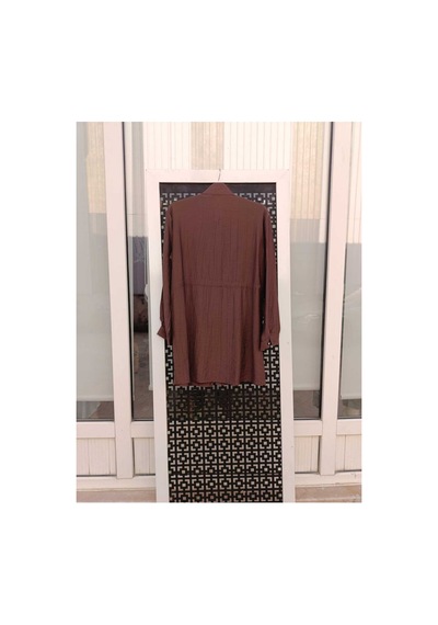 Çınar Boutique Yazlık Tesettür Hırka Kahverengi Kahverengi