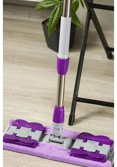 Kıskaçlı Cam Silme Mopu Mikrofiber Yedek Bezli Yer Duvar Fayans Silme Mopu