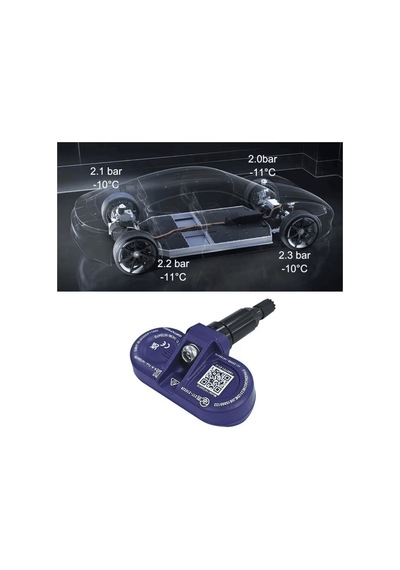 Tesla Model Y - Model 3  Bluetooth Lastik Basıncı Sensörü Tps - Mavi