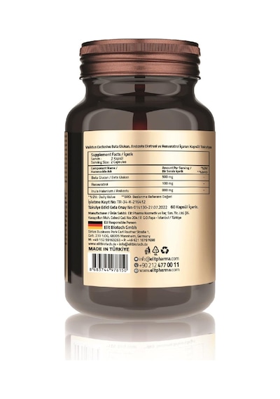 Validus Exclusive Beta Glucan 500 Mg 60 Kapsül