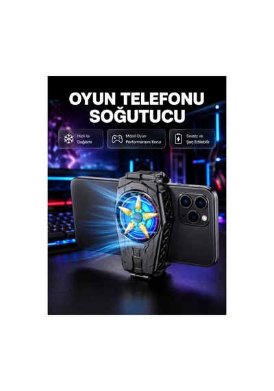 Taşınabilir Şarjlı Telefon Soğutucu Sessiz Fan Motoru İle Yüksek Koruma Çok Renkli