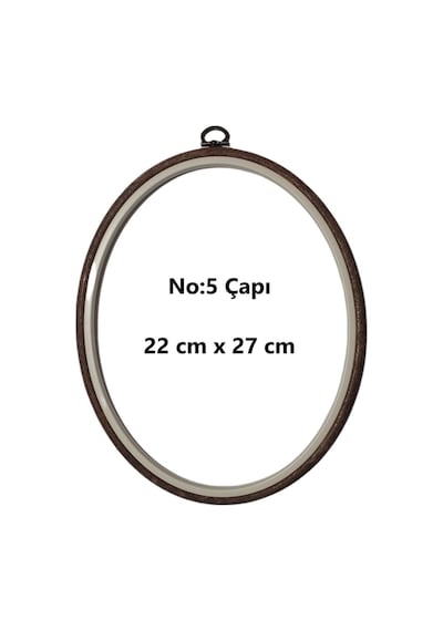 Nurge Ahşap Görünümlü Pano Kasnak Oval (Numara Seçenekli)