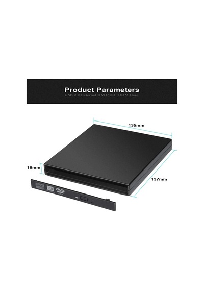 Lexroo 5115 Usb Sata 12.7mm Dvd Rw Writer Ssd External Harici Caddy Kutu