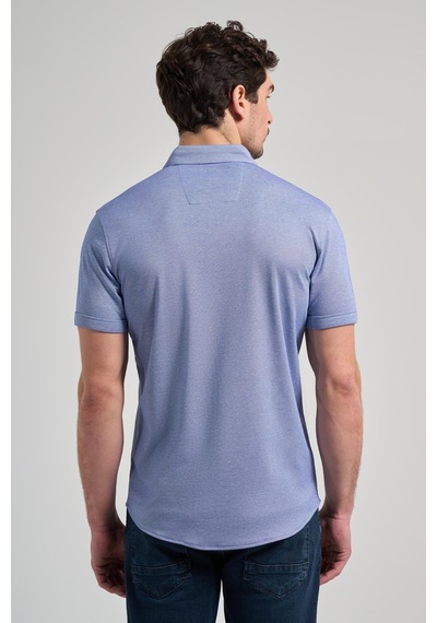 İmza Saks Uzun Kol Düz Örme Düğmeli Yaka Cepsiz Pamuklu Classic Slim Fit Gömlek 1004250152 305 Saks
