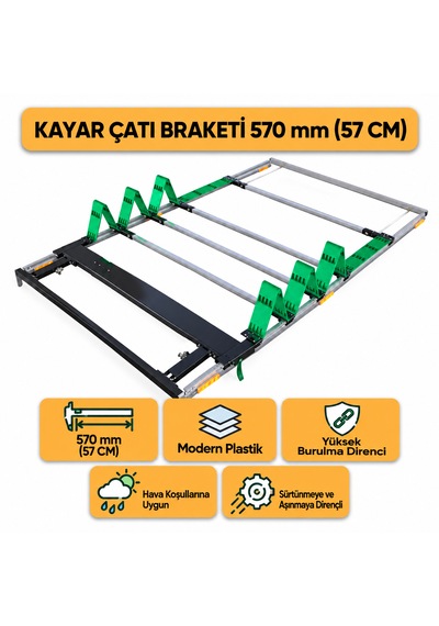 Dorse/treyler Çatı Katlama Plakası Kayar Çatı Braketi 570 Mm