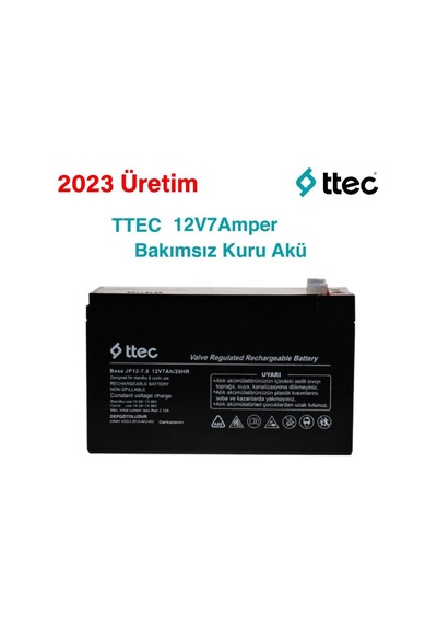 Ttec 12 Volt 7A Akü- 12V 7 Ah Kuru Akü Ağustos 2024 Üretim 8 Adet