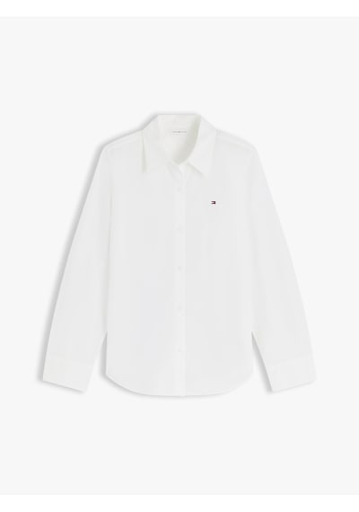 Tommy Hilfiger Ess Poplın Regular Shırt Kadın Beyaz Gömlek - Ww0ww47169