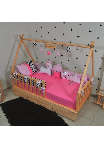 Markaawm Markaawm Montessori Çocuk Yatak Yavrulu 90X190 Karyola Derya
