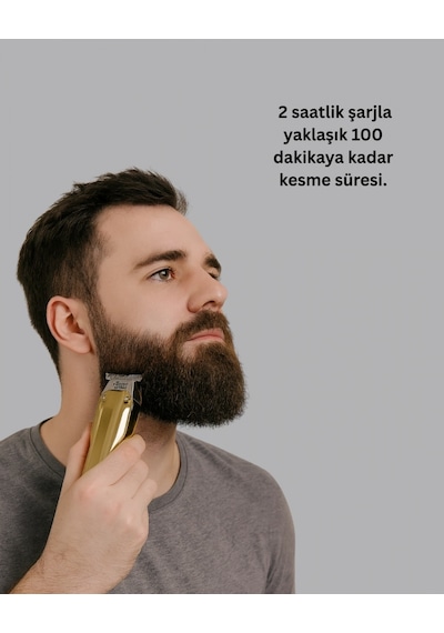 Berber Tipi Saç Sakal Kesme Makinesi Usb Şarjlı Sessiz Motorlu