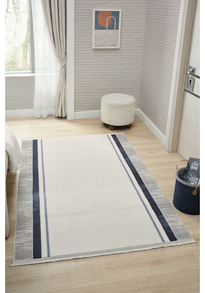 Zen Mavi Halı Akrilik Halı Yumuşak Dokulu Salon Oturma Odası Yatak Odası Halısı 7001 Mavi