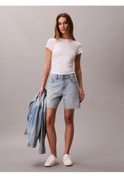 Calvin Klein 90s 6 In Short Washe, Xhl Kadın Mavi Kot Şort