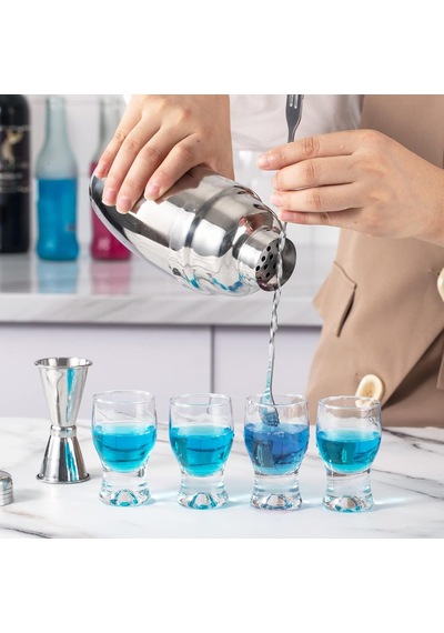 Tr 6'li Paket Shot Bardağı Seti, Cam Shot Bardakları, Sevimli Shot Bardakları, 56,7 Ml Şeffaf Shot Bardakları, Dü Genel